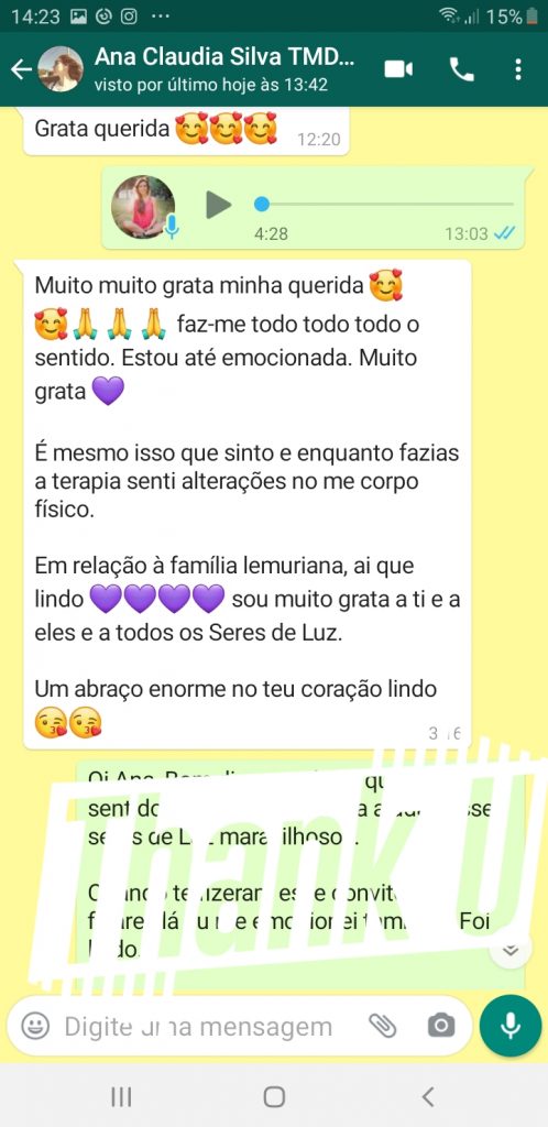 Depoimento de sessão de terapia multidimensional e curso de terapia multidimensional de Helene Abiassi
